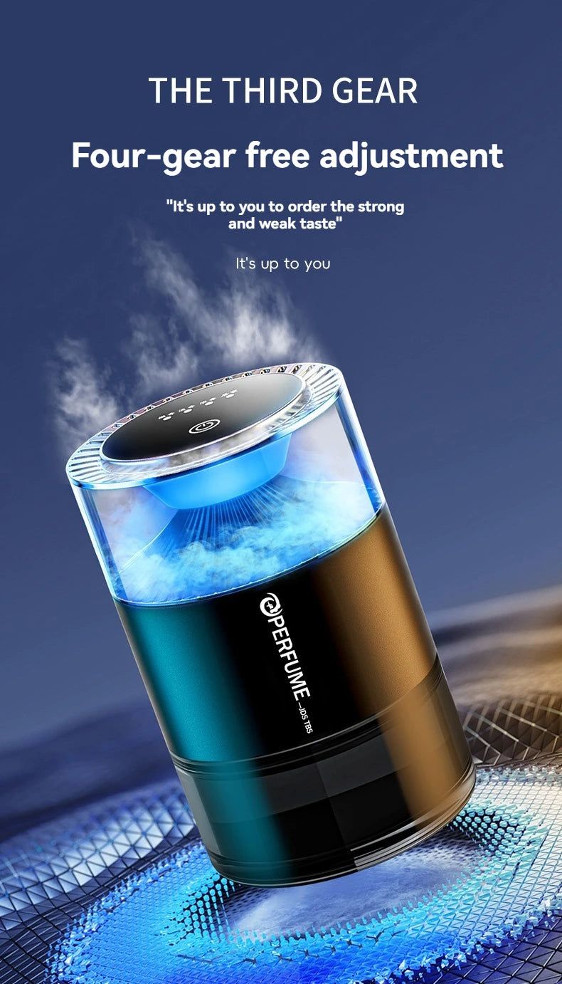 New Smart Car Air Freshener Rechargeable Car Aroma Diffuser Cloud Mist with Sound Pickup Lamp RGB Light for Automotive Interior