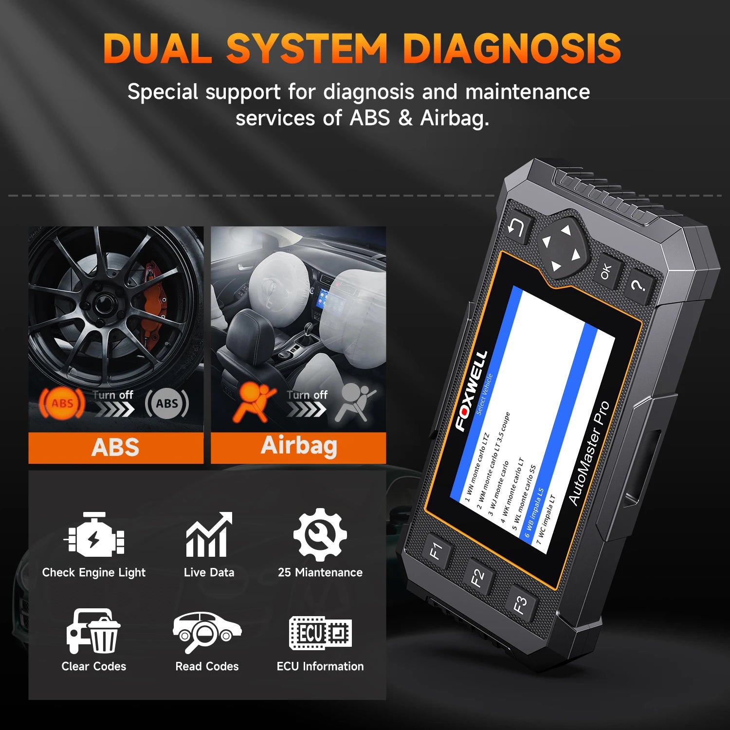 FOXWELL NT650 Pro Multi-System Diagnostic Tool.