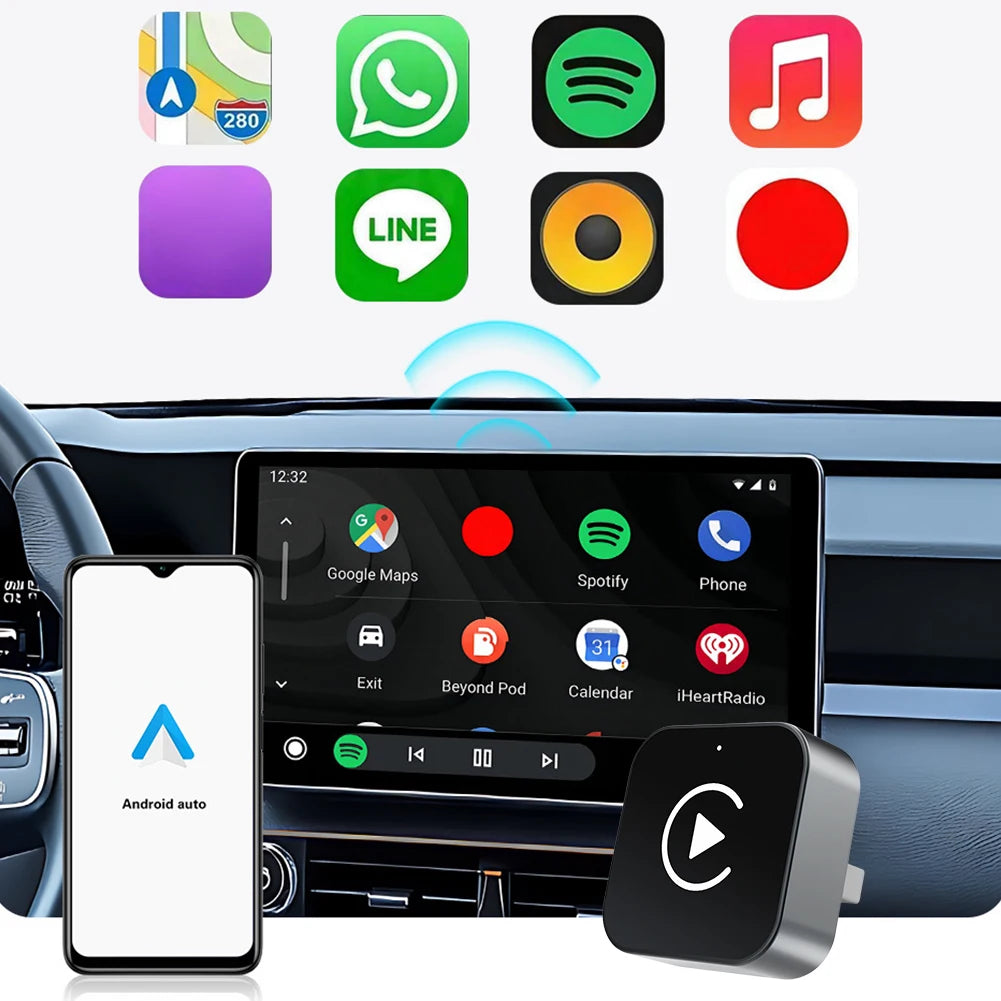 Wireless CarPlay & Android Auto Adapter – Convert Wired to Wireless Instantly