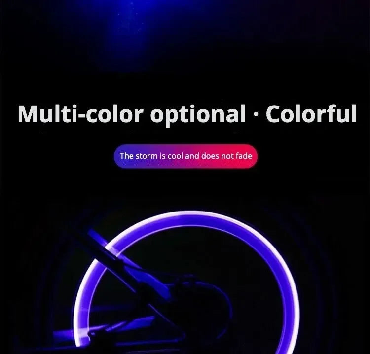 4 Tire Valve Cap Lights Colorful LED Wheel Light For Car Air Valve Caps Neon Light For Motorcycles Bicycles Auto Exterior