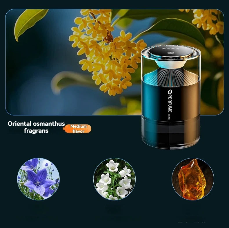 New Smart Car Air Freshener Rechargeable Car Aroma Diffuser Cloud Mist with Sound Pickup Lamp RGB Light for Automotive Interior