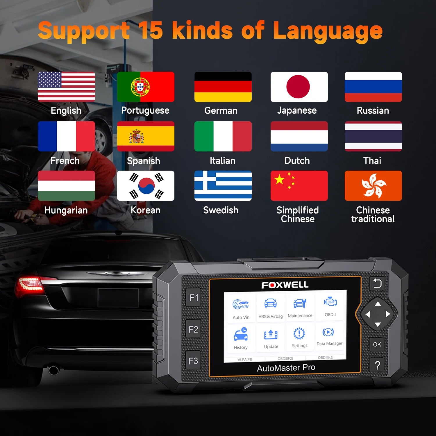 FOXWELL NT650 Pro Multi-System Diagnostic Tool.