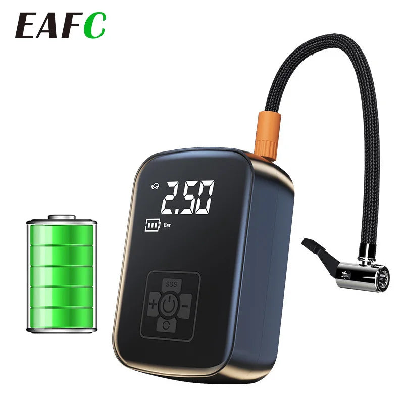 12V Portable Tire Inflator – Fast Air Compressor for Car & Bike