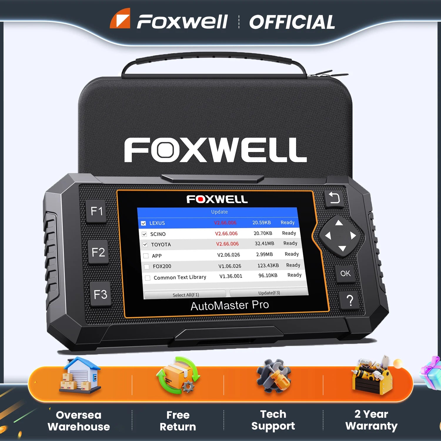 FOXWELL NT650 Pro Multi-System Diagnostic Tool.