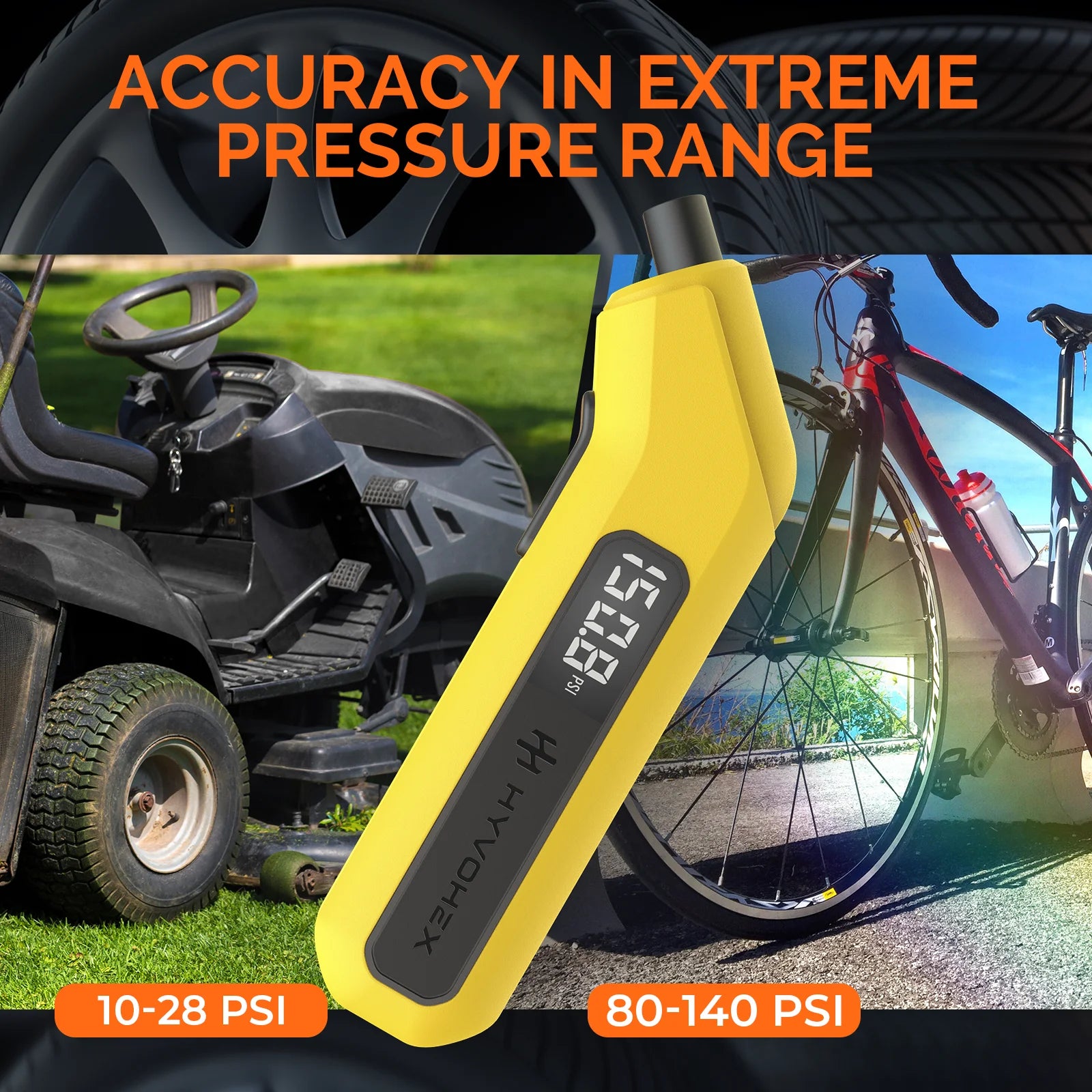 T200 Digital Tire Pressure Gauge 200 PSI with Visual LED Display