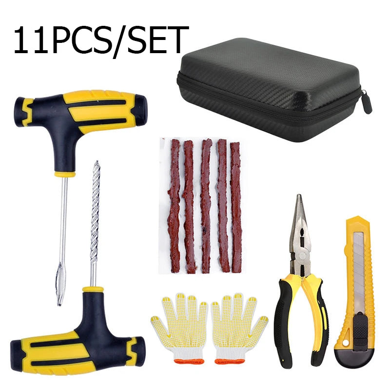 Advanced Emergency Tire Repair Kit – Tubeless Puncture Repair Tools for Cars