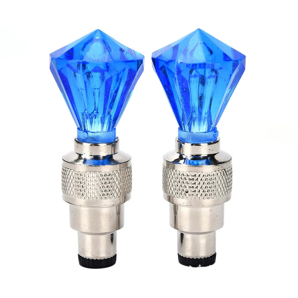 Bicycle LED Tire Valve Lights (2 PCS) – Waterproof Motion Activated Wheel Lights