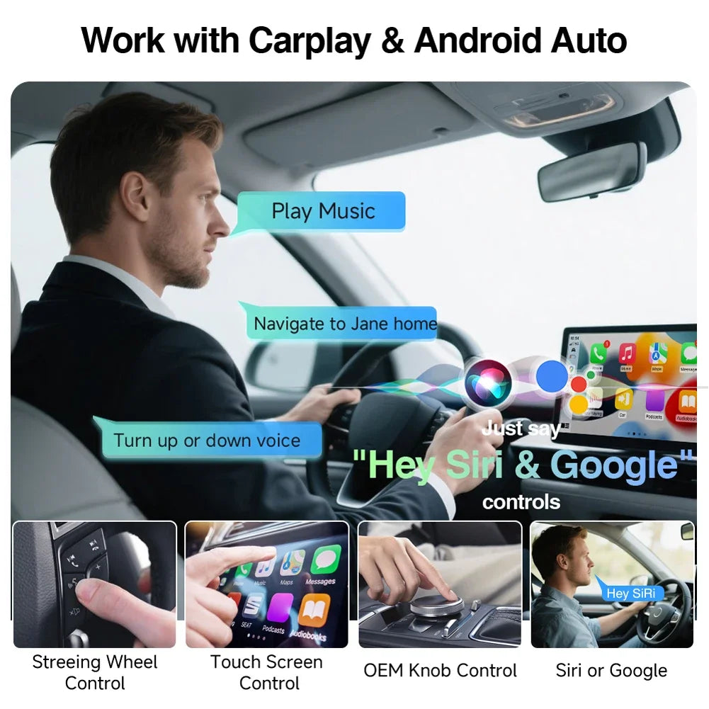 Wireless CarPlay & Android Auto Adapter – Convert Wired to Wireless Instantly
