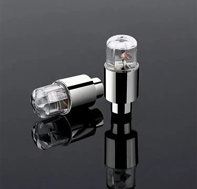 4 Tire Valve Cap Lights Colorful LED Wheel Light For Car Air Valve Caps Neon Light For Motorcycles Bicycles Auto Exterior