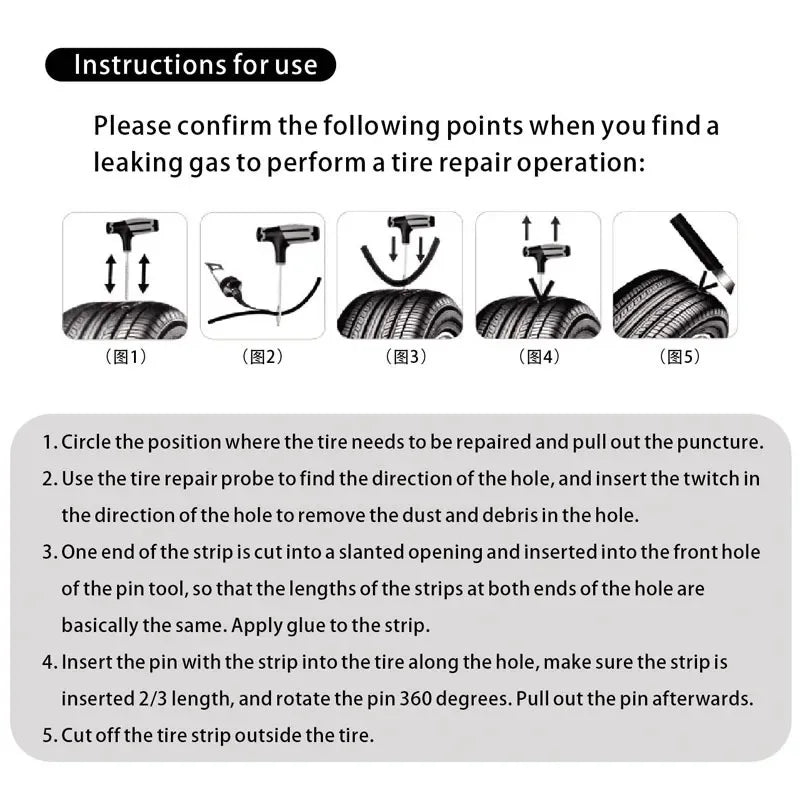 Complete Tire Repair Kit 33/57 PCS – Heavy Duty Emergency Tool Set