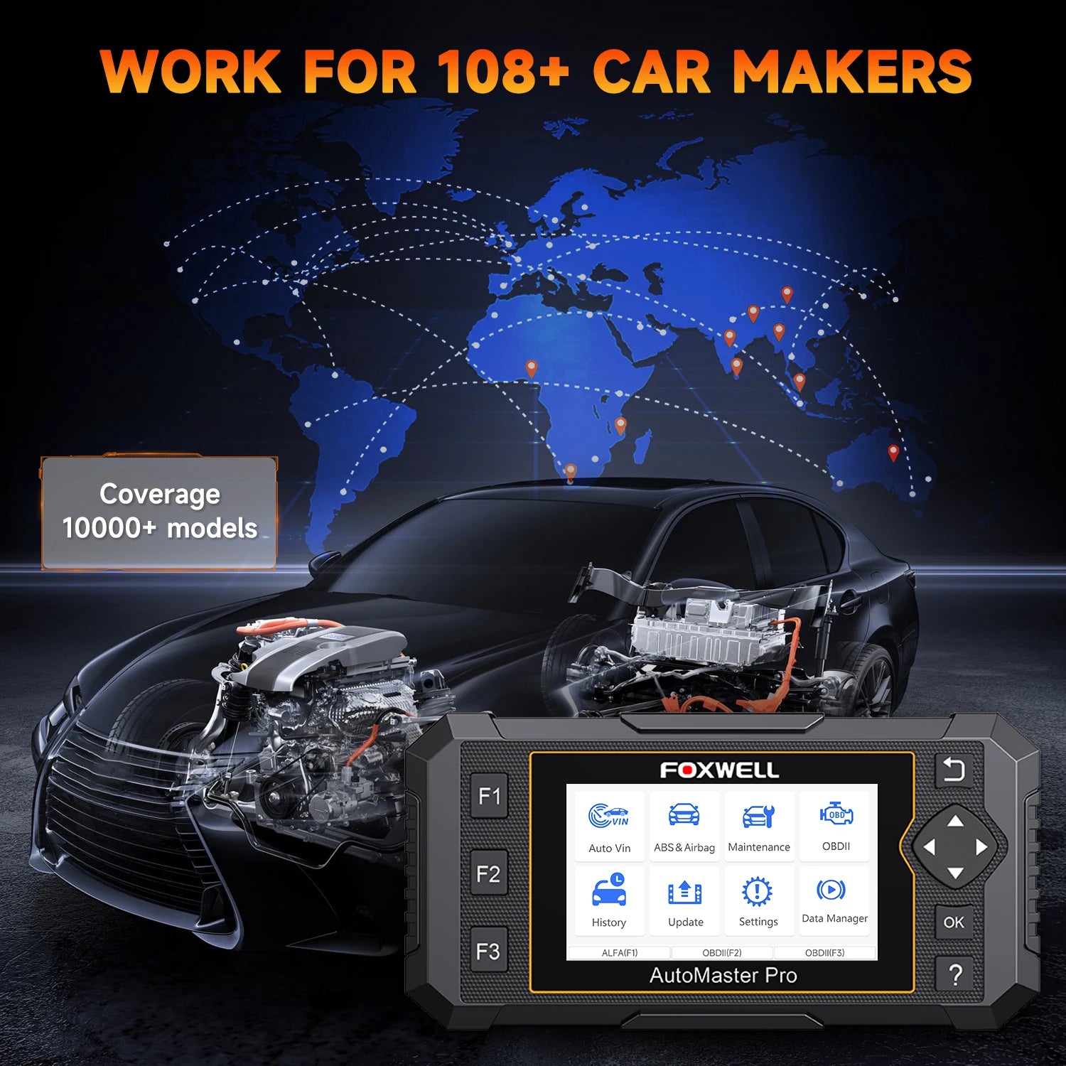 FOXWELL NT650 Pro Multi-System Diagnostic Tool.
