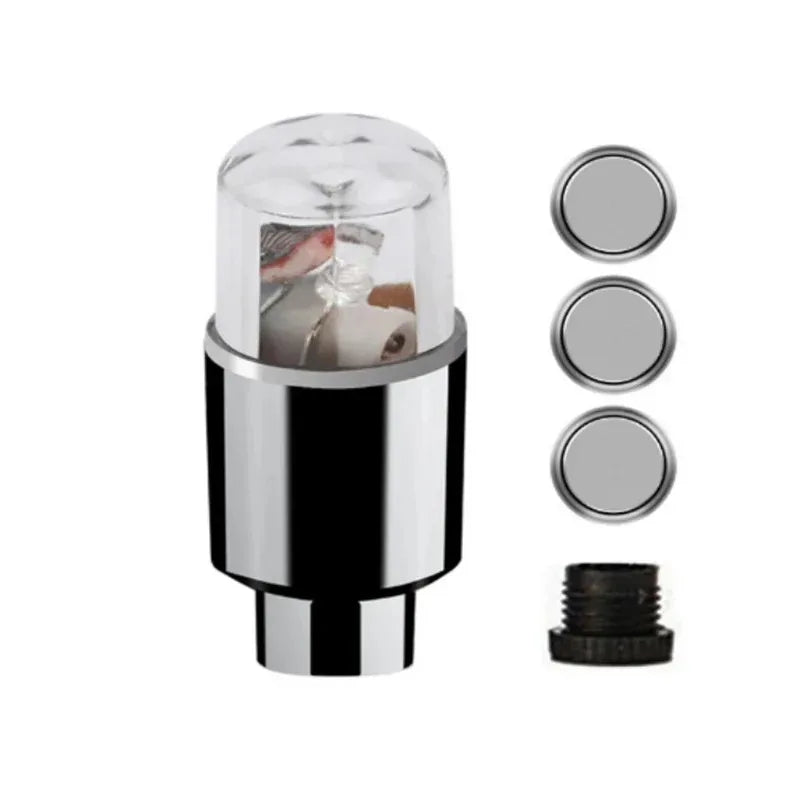 4 Tire Valve Cap Lights Colorful LED Wheel Light For Car Air Valve Caps Neon Light For Motorcycles Bicycles Auto Exterior