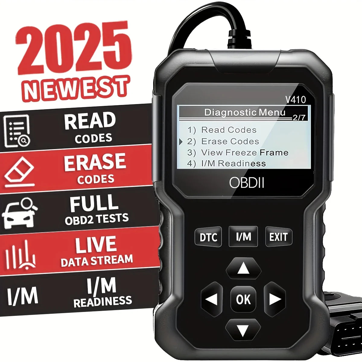 Professional OBD2 Car Diagnostic Scanner & Code Reader.