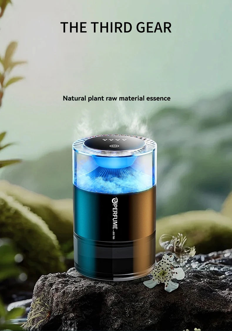 New Smart Car Air Freshener Rechargeable Car Aroma Diffuser Cloud Mist with Sound Pickup Lamp RGB Light for Automotive Interior