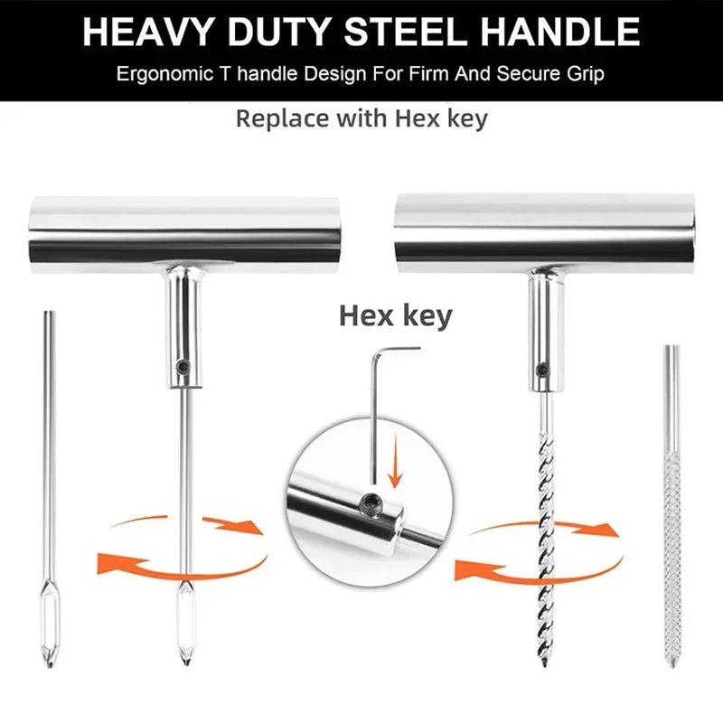 Complete Tire Repair Kit 33/57 PCS – Heavy Duty Emergency Tool Set