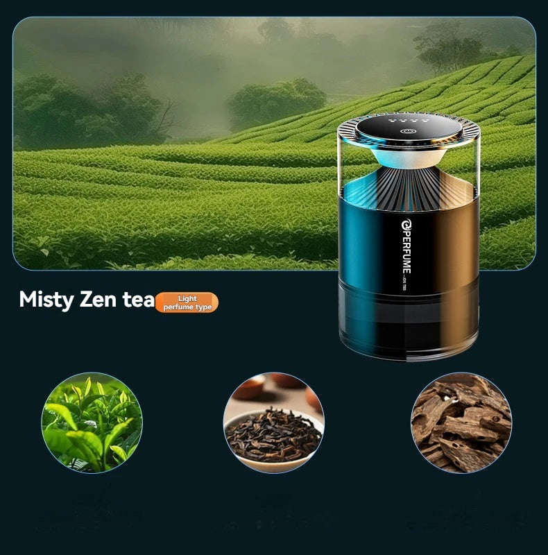 New Smart Car Air Freshener Rechargeable Car Aroma Diffuser Cloud Mist with Sound Pickup Lamp RGB Light for Automotive Interior