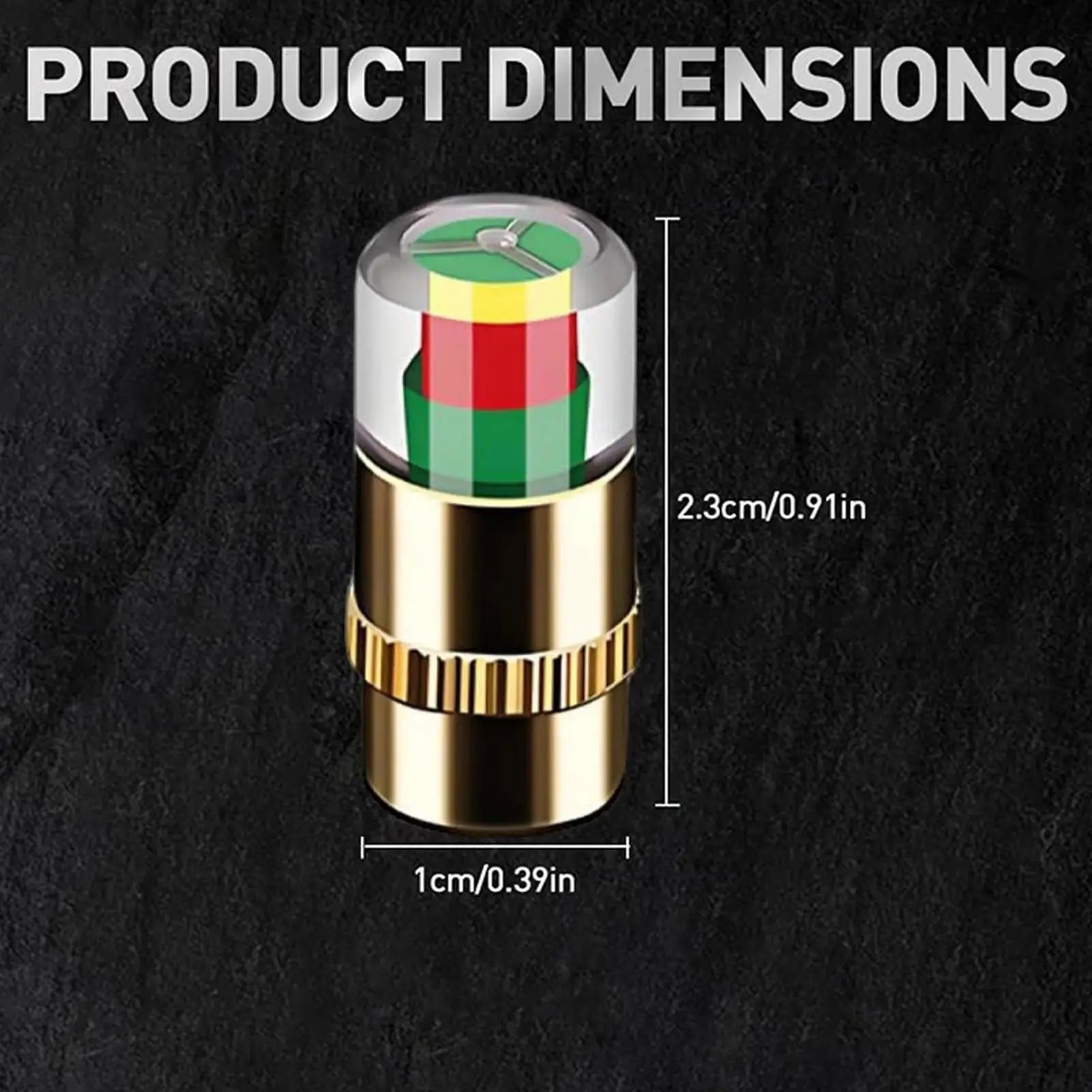 4Pcs Motorcycle Car Tire Pressure Monitor Valve Caps Sensor Indicator Eye Alert Auto Tire Pressure Inspection Tool Tire Valve