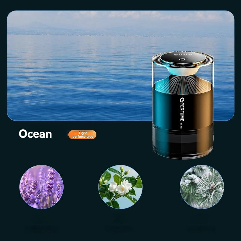 New Smart Car Air Freshener Rechargeable Car Aroma Diffuser Cloud Mist with Sound Pickup Lamp RGB Light for Automotive Interior