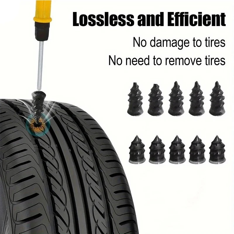 Advanced Emergency Tire Repair Kit – Tubeless Puncture Repair Tools for Cars