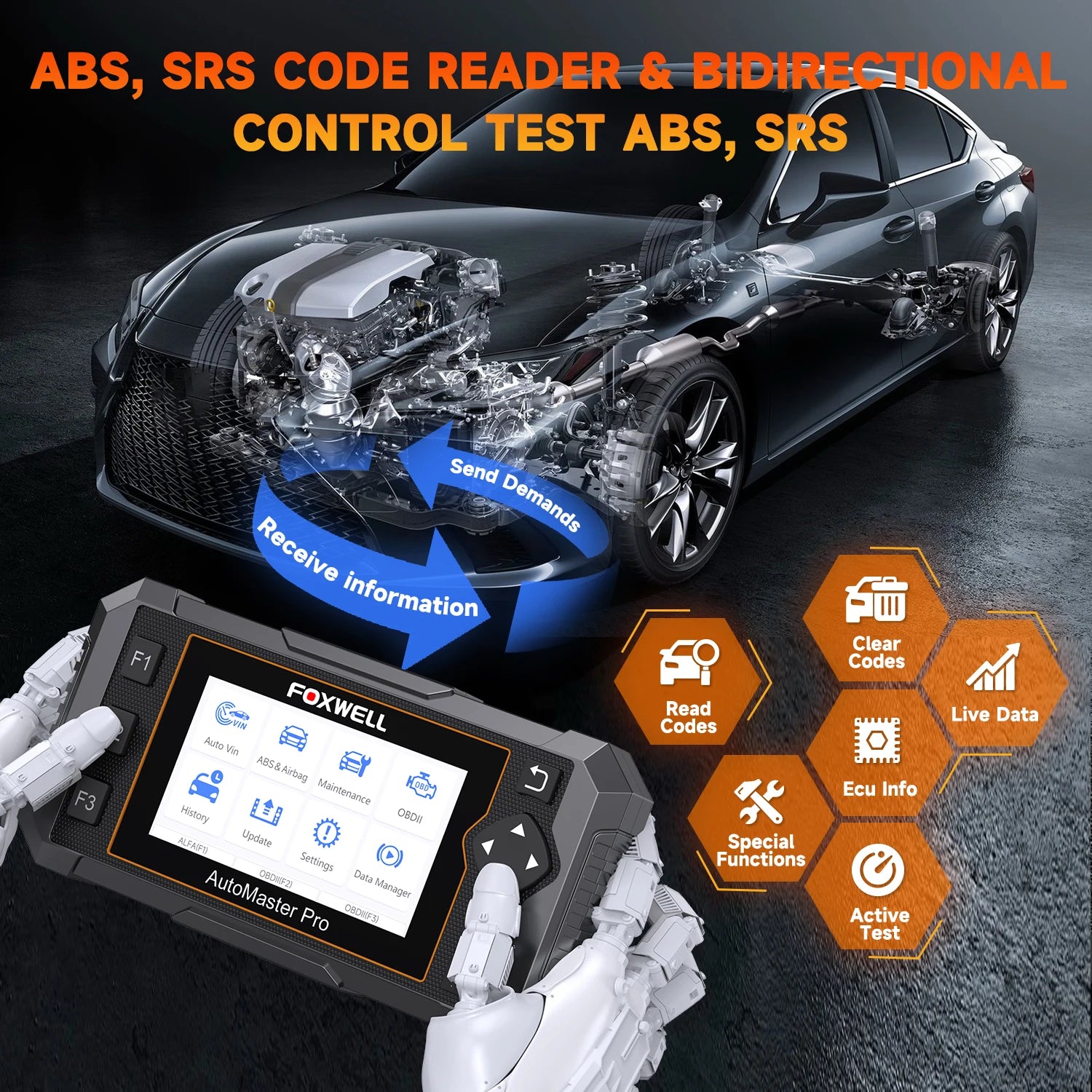 FOXWELL NT650 Pro Multi-System Diagnostic Tool.