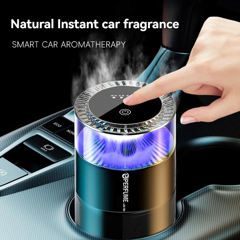 New Smart Car Air Freshener Rechargeable Car Aroma Diffuser Cloud Mist with Sound Pickup Lamp RGB Light for Automotive Interior