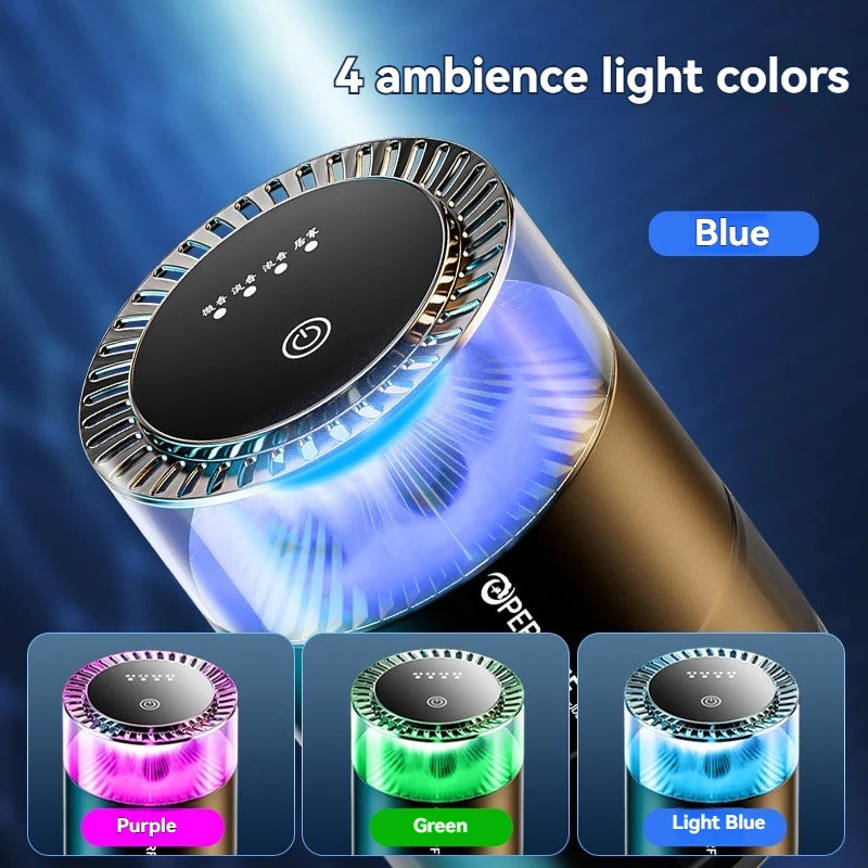 New Smart Car Air Freshener Rechargeable Car Aroma Diffuser Cloud Mist with Sound Pickup Lamp RGB Light for Automotive Interior