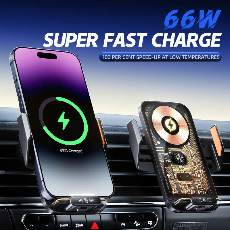 Car Phone Holder Wireless Charger Mobile Phone Holder Intelligent Infrared Air Vent Clip for iPhone Samsung Xiaomi Universal