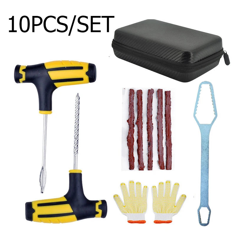 Advanced Emergency Tire Repair Kit – Tubeless Puncture Repair Tools for Cars