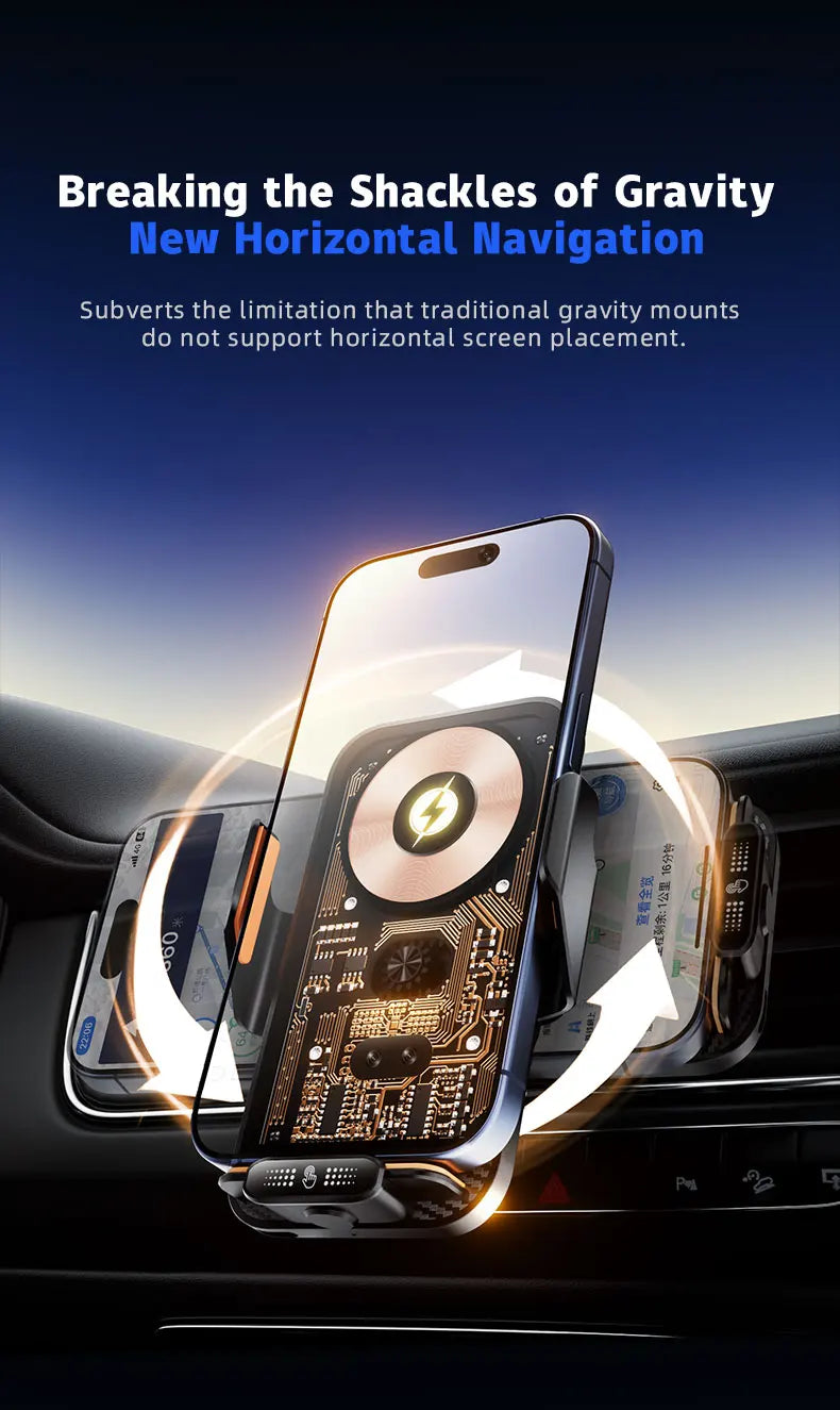 Car Phone Holder Wireless Charger Mobile Phone Holder Intelligent Infrared Air Vent Clip for iPhone Samsung Xiaomi Universal