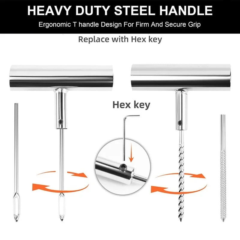 Complete Tire Repair Kit 33/57 PCS – Heavy Duty Emergency Tool Set