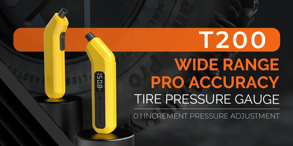 T200 Digital Tire Pressure Gauge 200 PSI with Visual LED Display
