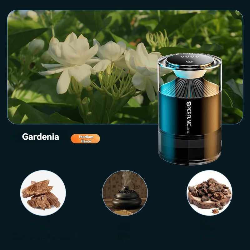 New Smart Car Air Freshener Rechargeable Car Aroma Diffuser Cloud Mist with Sound Pickup Lamp RGB Light for Automotive Interior