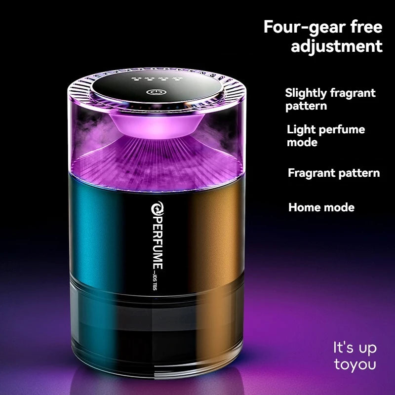 New Smart Car Air Freshener Rechargeable Car Aroma Diffuser Cloud Mist with Sound Pickup Lamp RGB Light for Automotive Interior