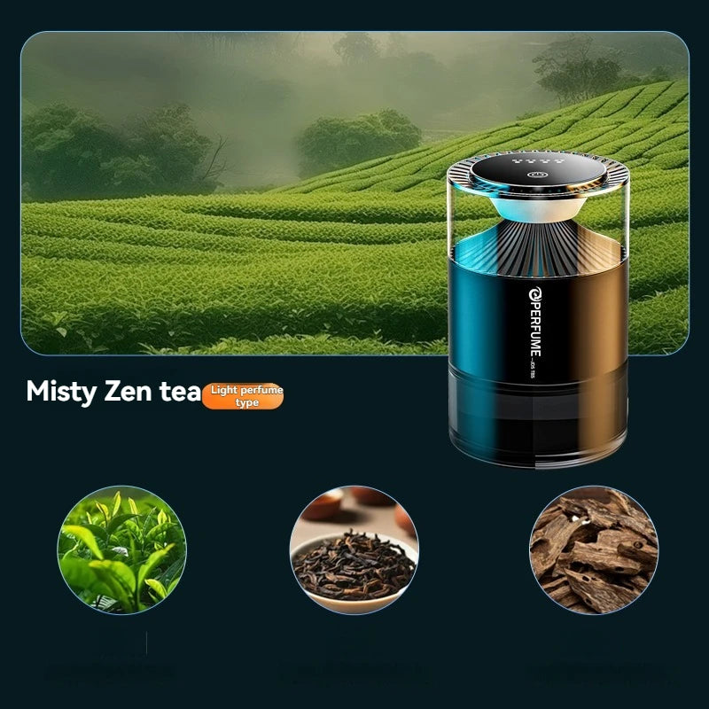 New Smart Car Air Freshener Rechargeable Car Aroma Diffuser Cloud Mist with Sound Pickup Lamp RGB Light for Automotive Interior