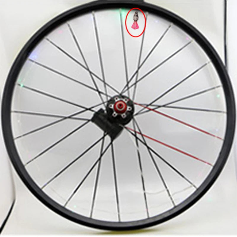 Bicycle LED Tire Valve Lights (2 PCS) – Waterproof Motion Activated Wheel Lights