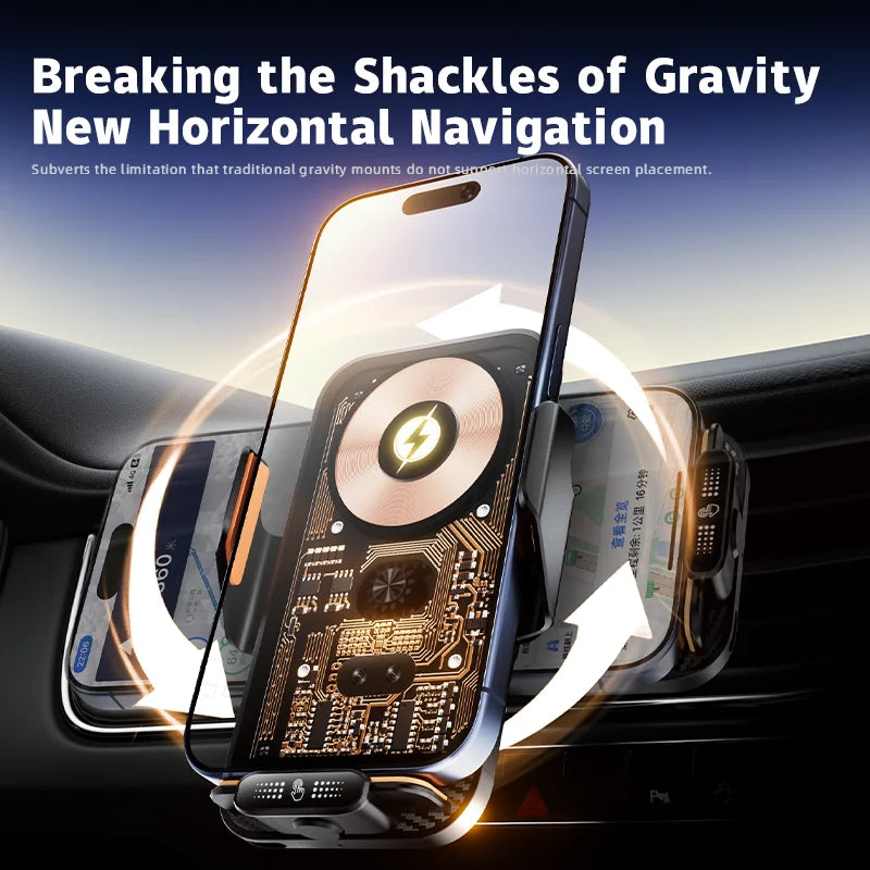 Car Phone Holder Wireless Charger Mobile Phone Holder Intelligent Infrared Air Vent Clip for iPhone Samsung Xiaomi Universal