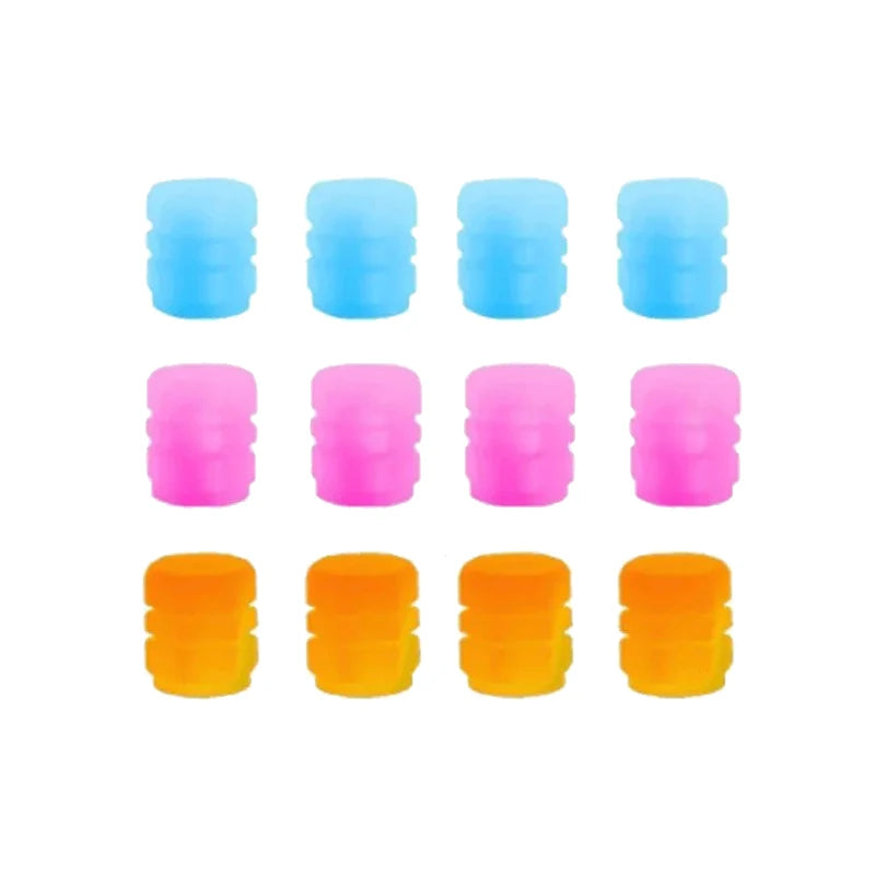Luminous Valve Caps Fluorescent Night Glowing Car Motorcycle Bicycle Bike Wheel Tyre Hub Luminous Valve Stem Caps Decors