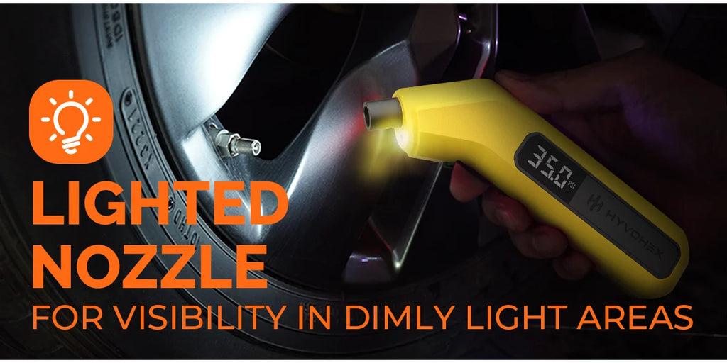T200 Digital Tire Pressure Gauge 200 PSI with Visual LED Display
