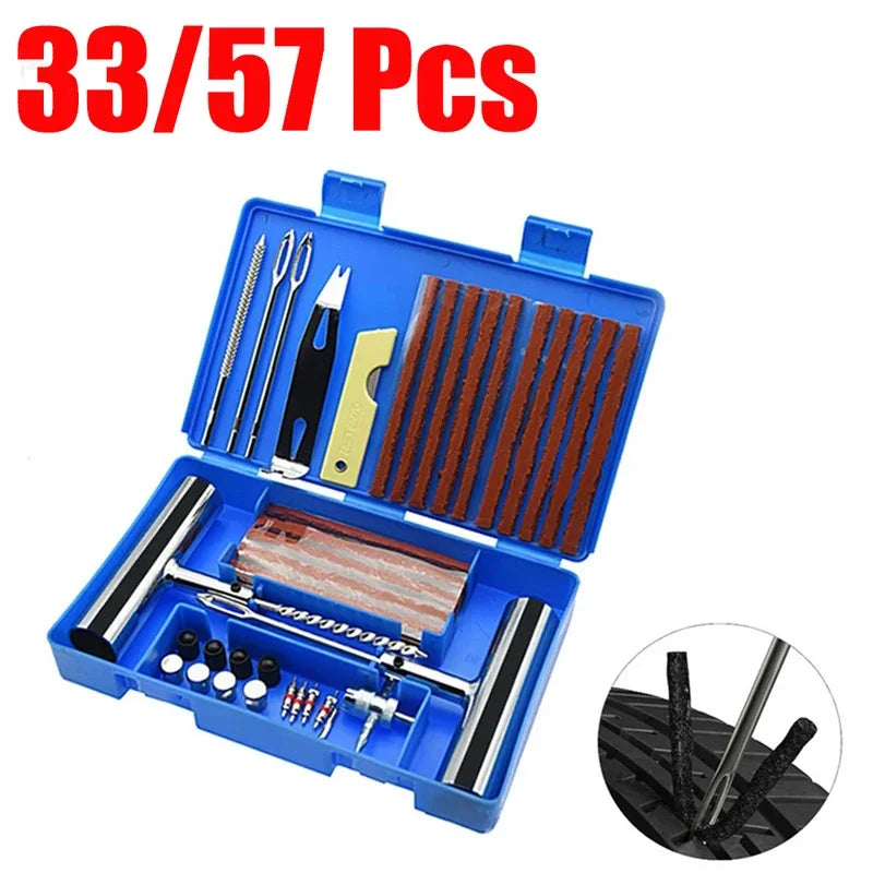 Complete Tire Repair Kit 33/57 PCS – Heavy Duty Emergency Tool Set
