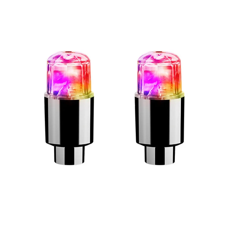 Bicycle LED Tire Valve Lights (2 PCS) – Waterproof Motion Activated Wheel Lights