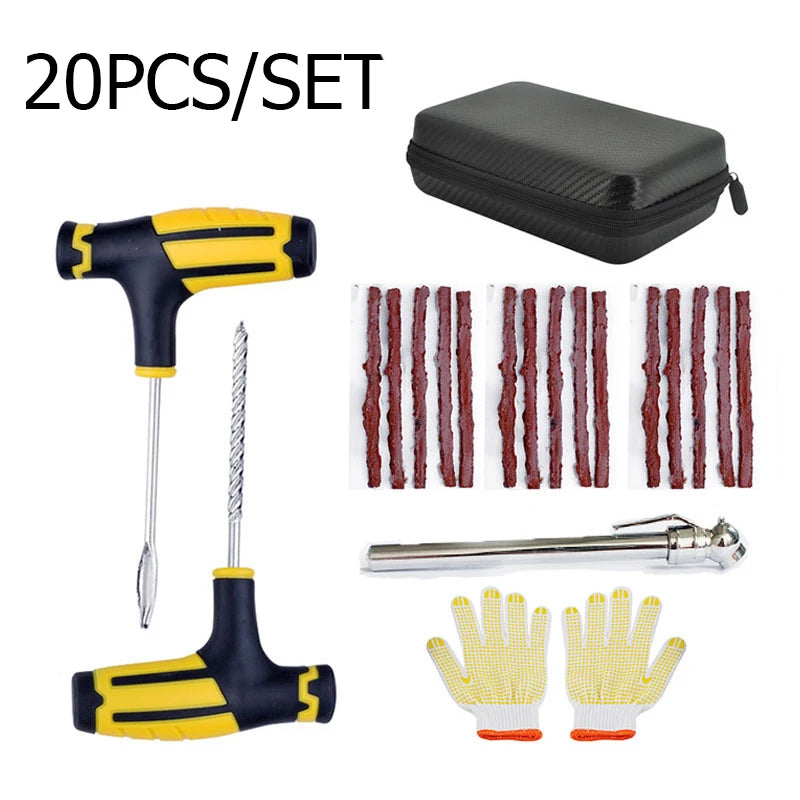 Advanced Emergency Tire Repair Kit – Tubeless Puncture Repair Tools for Cars