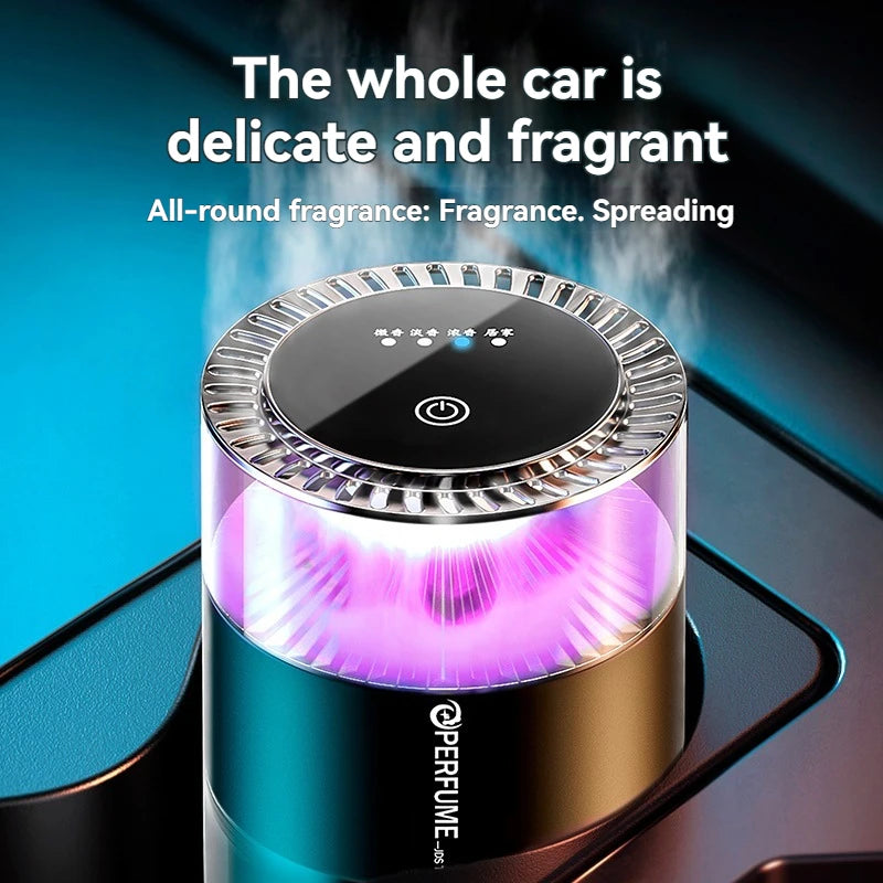 New Smart Car Air Freshener Rechargeable Car Aroma Diffuser Cloud Mist with Sound Pickup Lamp RGB Light for Automotive Interior