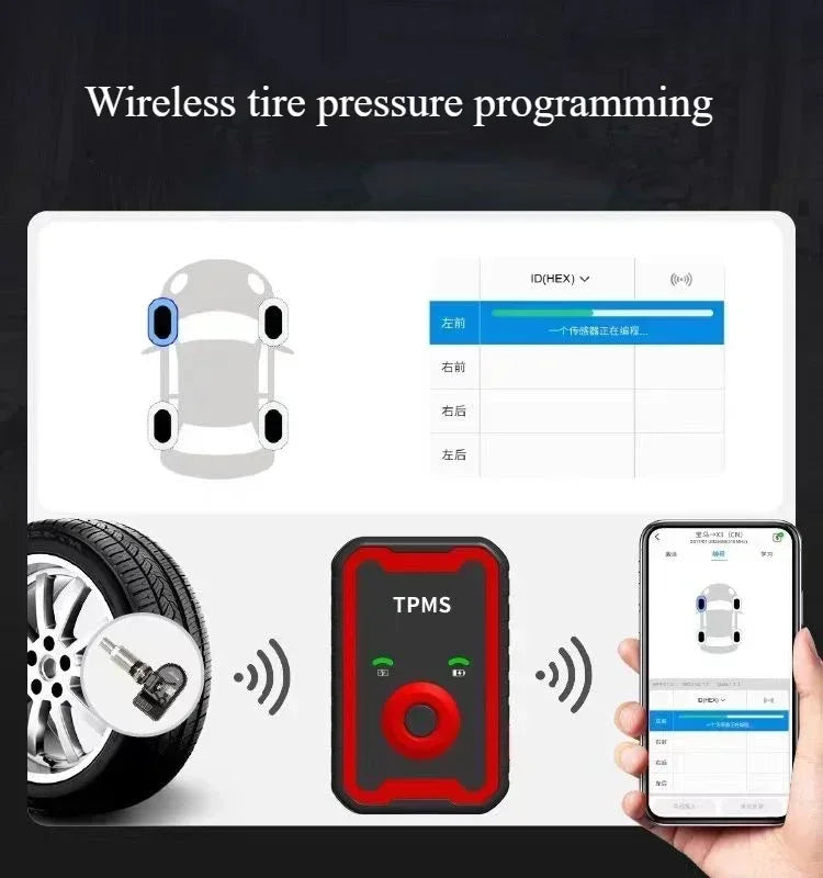 Programmable 2-in-1 TPMS Sensor (433MHz + 315MHz).