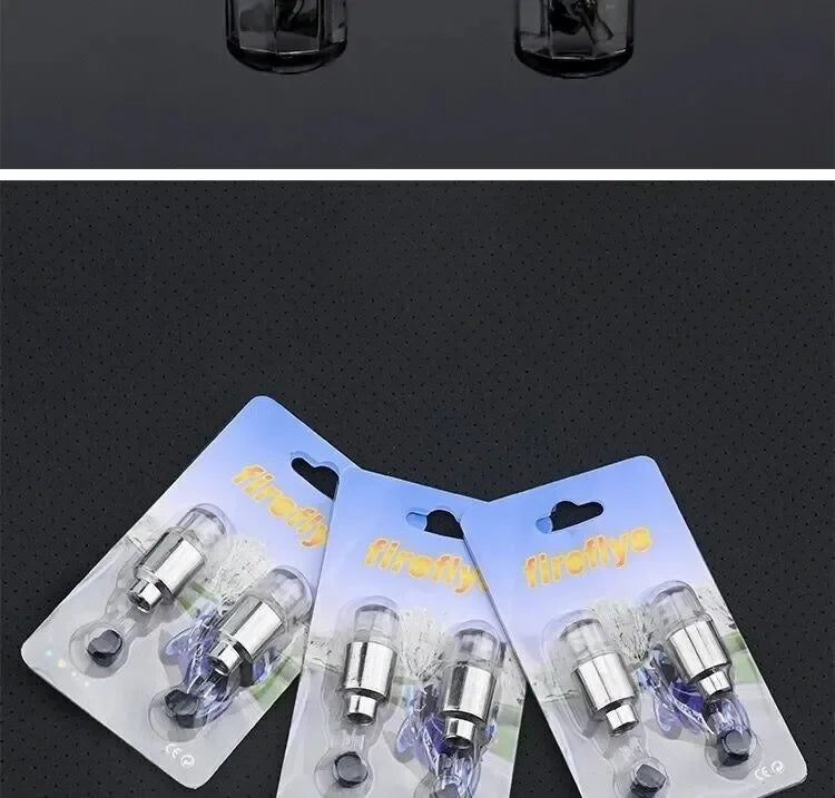 4 Tire Valve Cap Lights Colorful LED Wheel Light For Car Air Valve Caps Neon Light For Motorcycles Bicycles Auto Exterior