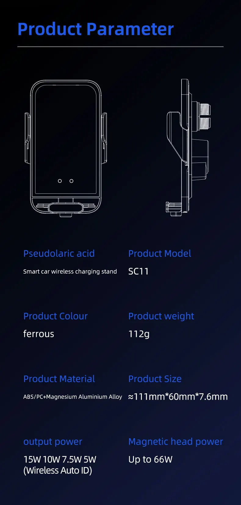 Car Phone Holder Wireless Charger Mobile Phone Holder Intelligent Infrared Air Vent Clip for iPhone Samsung Xiaomi Universal