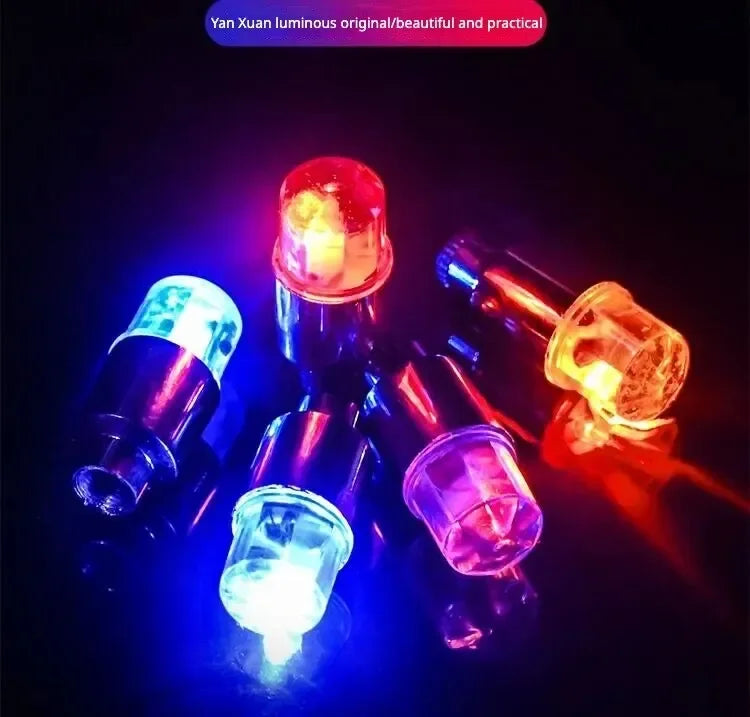 4 Tire Valve Cap Lights Colorful LED Wheel Light For Car Air Valve Caps Neon Light For Motorcycles Bicycles Auto Exterior