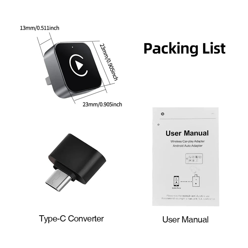 Wireless CarPlay & Android Auto Adapter – Convert Wired to Wireless Instantly
