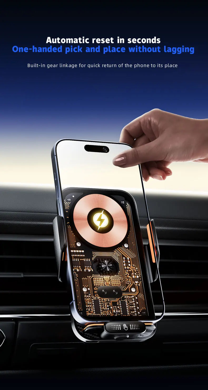 Car Phone Holder Wireless Charger Mobile Phone Holder Intelligent Infrared Air Vent Clip for iPhone Samsung Xiaomi Universal