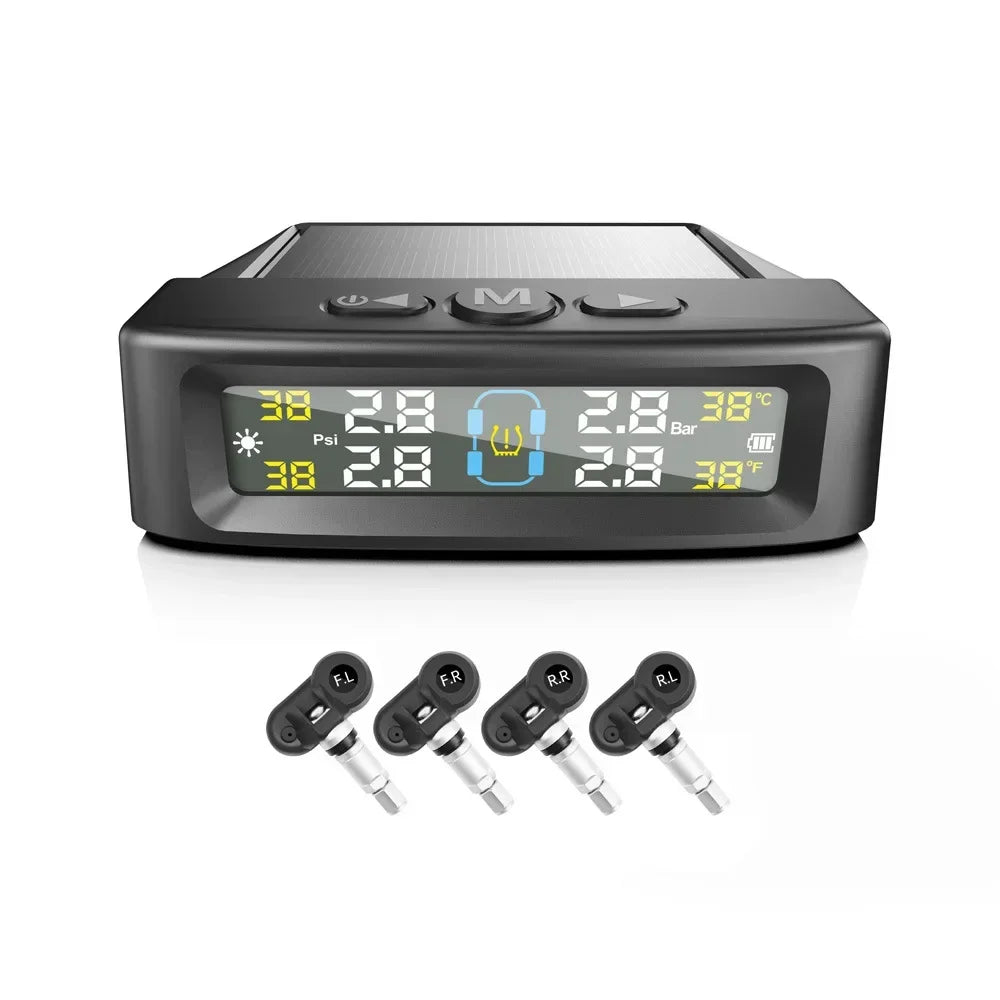Smart TPMS TIre Pressure Monitoring System with Digital Display & 4 Wireless Sensors
